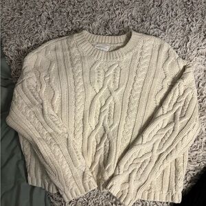 Cozy Cream Cable Knit Turtleneck Sweater